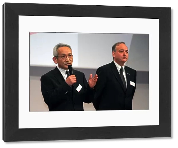 Toyota Launch: Tsutomu Tomita Chairman of Toyota Racing and Toyota Team Principal and John Howett President of Toyota F1