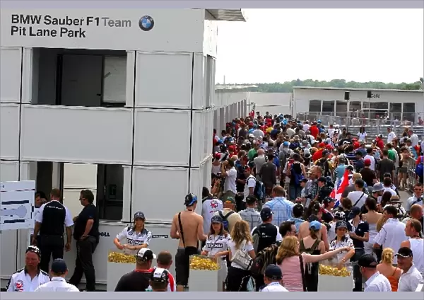 Formula One World Championship: Fans in the BMW pitlane park