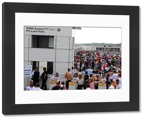 Formula One World Championship: Fans in the BMW pitlane park