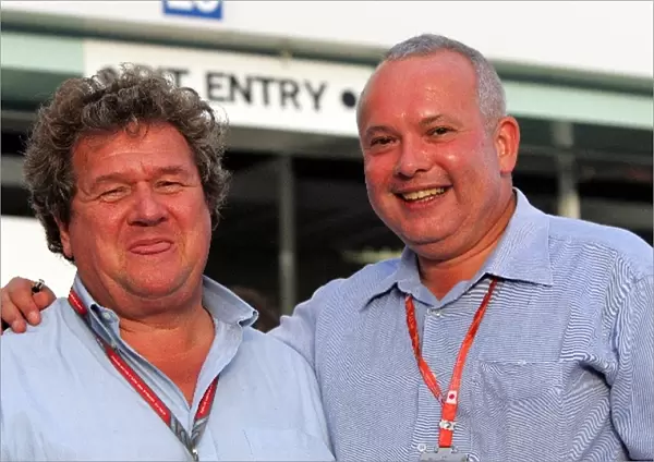 Formula One World Championship: Paul Edwards with Russell Sheldon Emirates Vice President Network Passenger Sales Development