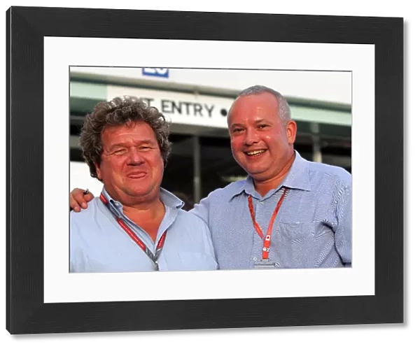 Formula One World Championship: Paul Edwards with Russell Sheldon Emirates Vice President Network Passenger Sales Development