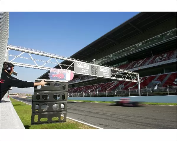 Formula One Testing: Pitboard for Sebastien Bourdais Scuderia Toro Rosso STR02