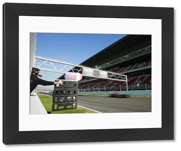 Formula One Testing: Pitboard for Sebastien Bourdais Scuderia Toro Rosso STR02