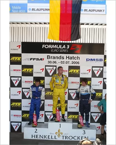 Formula 3 Euroseries: Michael Herck Bas Leinders Junior Racing Team, Peter Elkmann Jo Zeller Racing and Kamui Kobayashi ASM Formule 3 on the podium