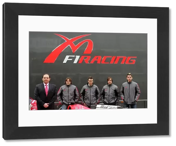 Midland MF1 Launch: Colin Kolles MF1 Racing Managing Director with Markus Winkelhock MF1 Racing Test Driver, Roman Rusinov MF1 Racing Test Driver