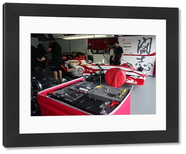 Formula One Testing: Tools in the garage of Takuma Sato Super Aguri F1 Team SA07