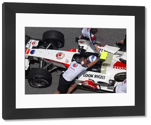 Formula One Testing: Aerodynamic detail on the car of Anthony Davidson Honda Racing F1 Team Third Driver