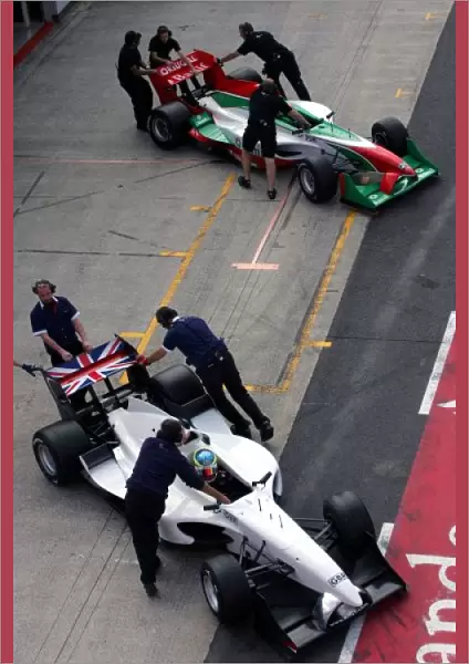 A1GP: Oliver Jarvis A1 Team Great Britain and Joao Urbano A1 Team Portugal