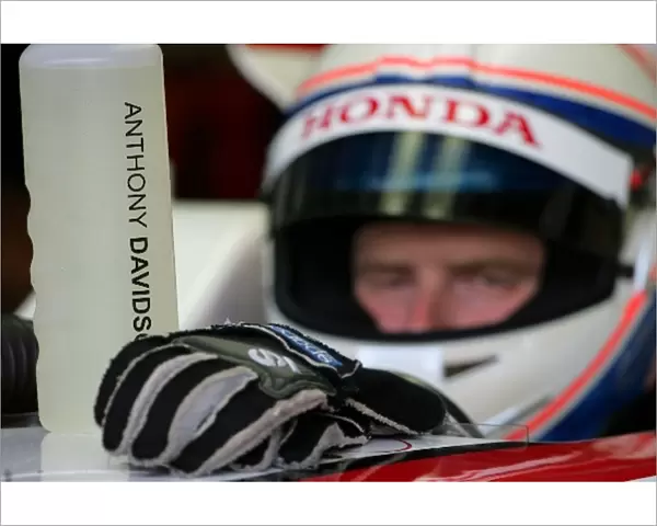 Formula One Testing: Drinks bottle of Anthony Davidson Super Aguri F1 Team