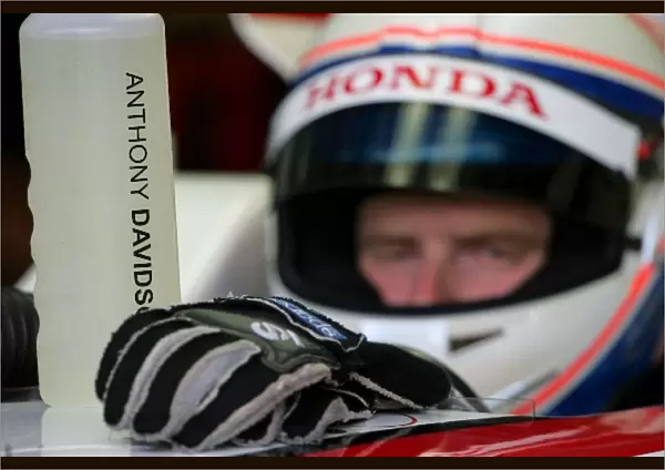 Formula One Testing: Drinks bottle of Anthony Davidson Super Aguri F1 Team