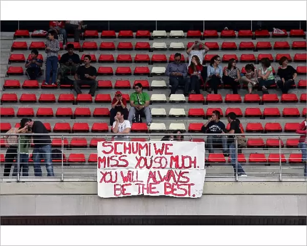 Formula One Testing: Fans of retired Michael Schumacher