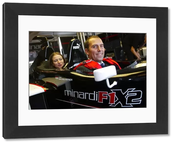 Minardi F1x2 Bulgaria: Guests sit in the Minardi F1x2 car