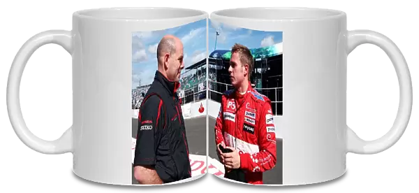 GP2 Series: Jock Clear Honda Senior Race Engineer with race winner Adam Carroll FMS International