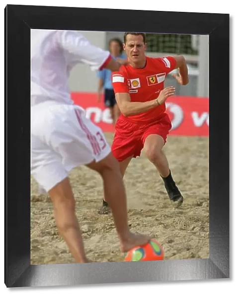 2006 Vodafone Ferrari Beach Soccer Challenge Montmelo, Spain. 11th May 2006. Michael Schumacher. Copyright Free for Editorial Use