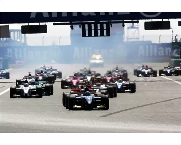 GP2 Series: Jose Maria Lopez Super Nova leads at the start of the race