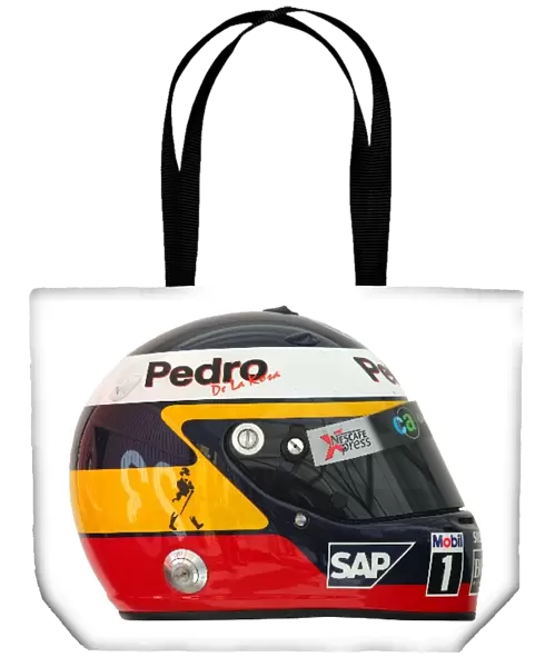 Formula One Testing: The helmet of Pedro de la Rosa McLaren Mercedes