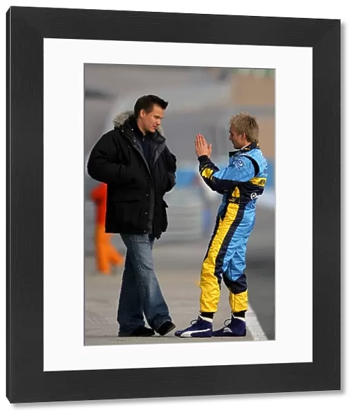 Formula One Testing: Toni Vilander and Heikki Kovalainen Renault Test Driver