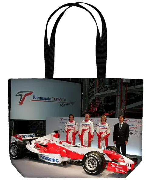 Toyota TF106 Launch: Ricardo Zonta Toyota test driver, Ralf Schumacher Toyota TF106, Jarno Trulli and Toyota Motor Corporation Executive Vice