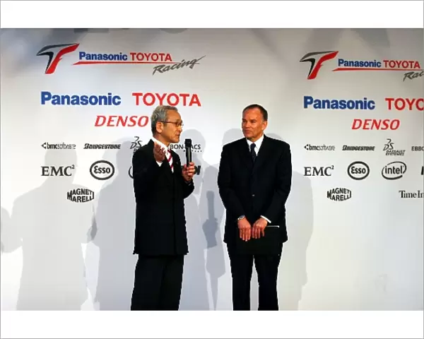 Toyota TF106 Launch: Tsutomu Tomita Chairman of Toyota Racing and Toyota Team Principal and Peter Windsor