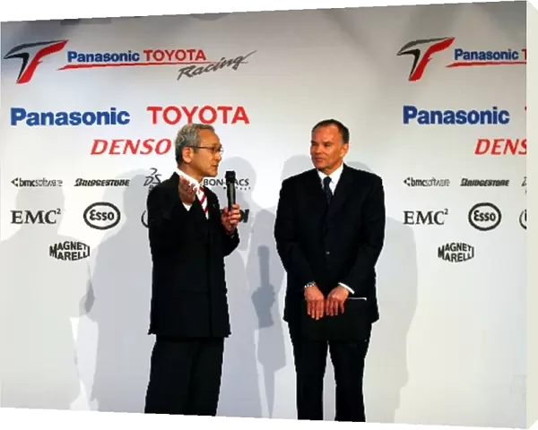 Toyota TF106 Launch: Tsutomu Tomita Chairman of Toyota Racing and Toyota Team Principal and Peter Windsor