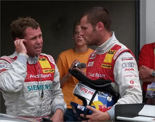 DTM: L-R: Tom Kristensen Audi Sport Team Abt Siemens, and Martin Tomczyk Audi Sport Team Abt Sportsline Red Bull