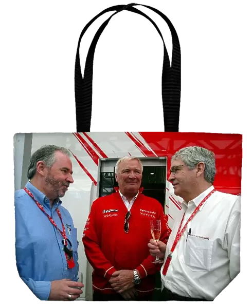 Formula One World Championship: Maurice Hamilton Journalist, Ove Andersson President Panasonic Toyota Racing and Mike Doodson Journalist, who