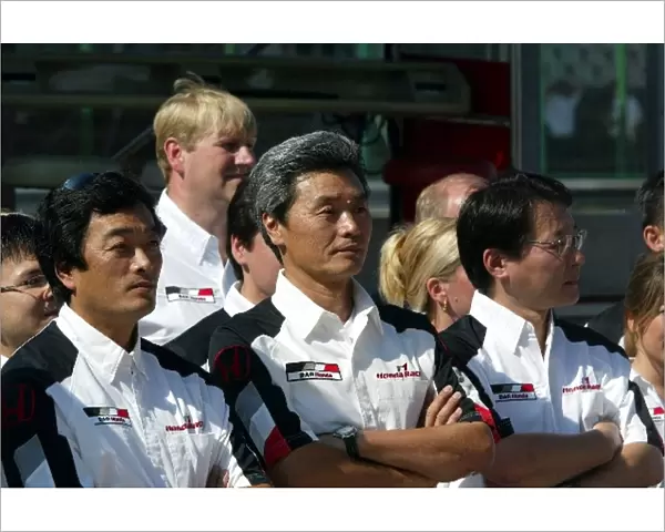 Formula One World Championship: Honda personnel at the Honda 300th GP celebration