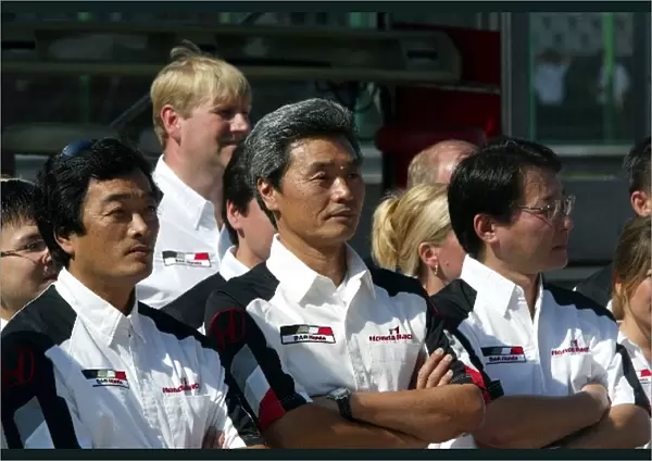Formula One World Championship: Honda personnel at the Honda 300th GP celebration