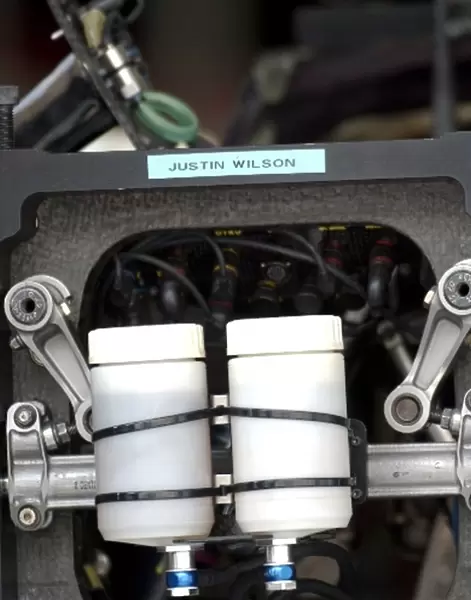 Formula One World Championship: Minardi PS03 brake fluid resevoirs for Justin Wilson
