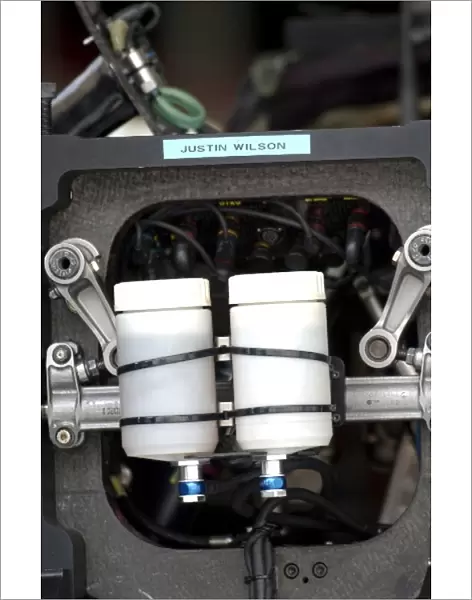 Formula One World Championship: Minardi PS03 brake fluid resevoirs for Justin Wilson