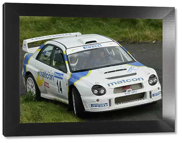 2002 British Rally Championship Rally of Ulster, Ireland. 6th - 7th September 2002. Derek McGarrity (Subaru Impreza WRC 2001), action. World Copyright: Jacob Ebbrey / LAT Photographic ref: Digital Image Only