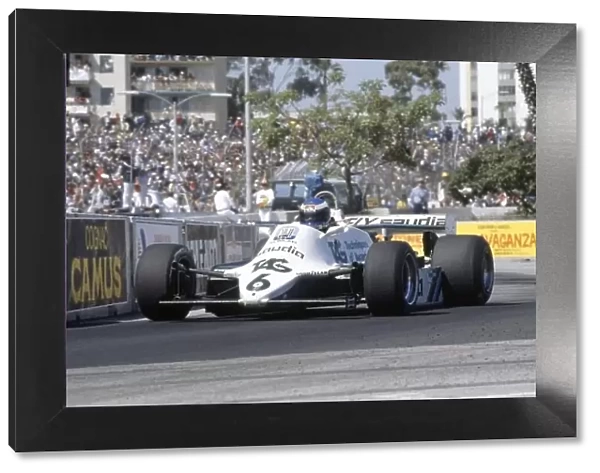 1982 United States Grand Prix West. Long Beach, California, USA. 2-4 April 1982. Keke Rosberg (Williams FW07C-Ford Cosworth), 2nd position. World Copyright: LAT Photographic Ref: 35mm transparency 82LB18
