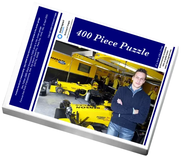 Formula One World Championship: Gary Paffett Brand Motorsports F3000 driver in the Jordan garage