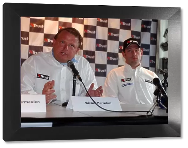 L-R: Michel Perridon (NED) CEO Trust International with Jos Verstappen (NED) Minardi