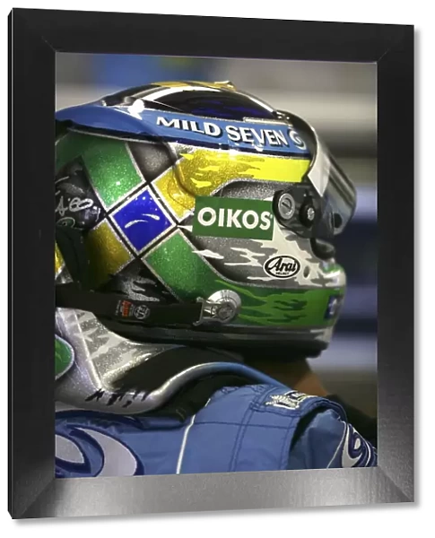 2006 Hungarian Grand Prix - Friday Practice Hungaroring, Budapest, Hungary. 3rd - 6th August. Giancarlo Fisichella, helmet, portrait. World Copyright: Charles Coates / LAT Photographic ref: Digital Image ZK5Y3110