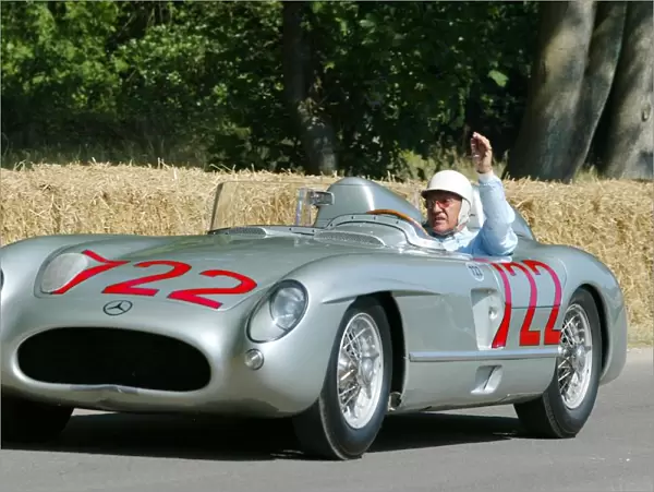 Goodwood Festival Of Speed: Stirling Moss in the Mercedes 300 SLR