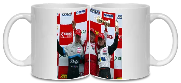 European Formula Three Championship: l to r, Olivier Pla, Ryan Briscoe and Nico Rosberg