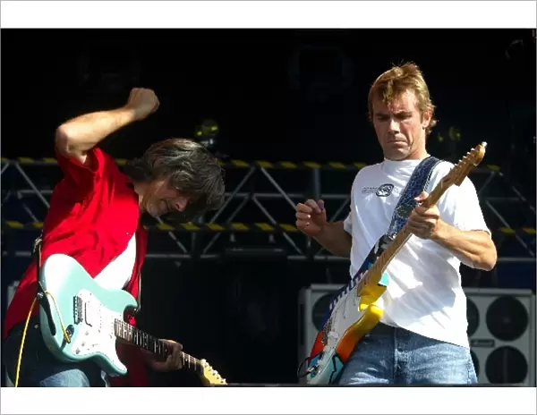 Formula One World Championship: Damon Hill, right, and Paul Stewart, left, rocked Silverstone at the post race concert