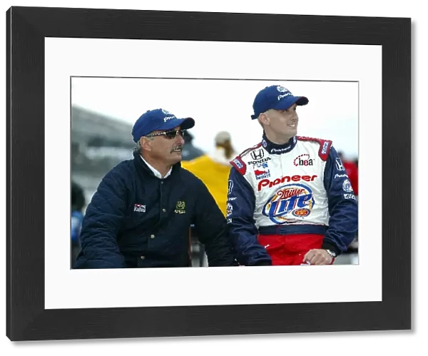 Indy Racing League: Bobby Rahal Rahal Racing Team Owner with Kenny Brack Rahal Racing Dallara Honda after qualifying