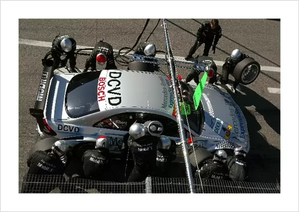 Pitstop practice of Christijan Albers (NED), Express-Service AMG-Mercedes