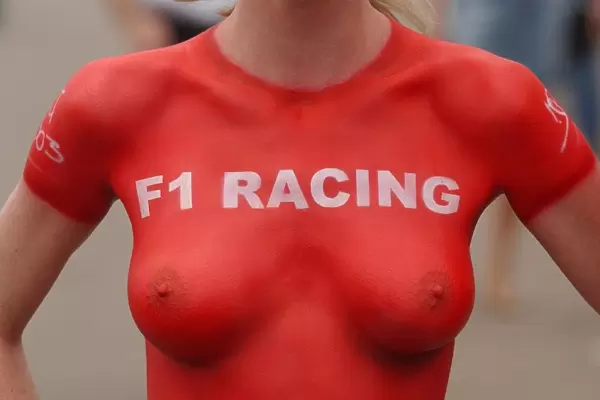 Body painted F1 Racing promotion girls. Marlboro Masters of Formula 3, Zandvoort