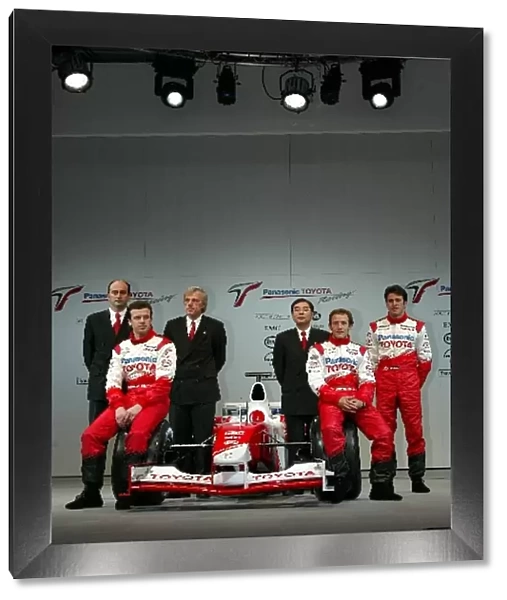 Formula One World Championship: Luca Marmorini Project Leader F1 engine, Olivier Panis, Gustav Brunner Toyota Designer, Keizo Takahashi Toyota
