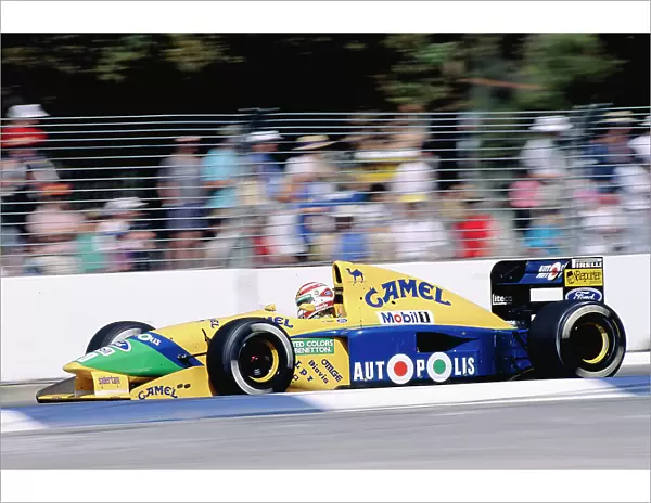 1991 Australian Grand Prix. Adelaide, Australia. 1-3 November 1991. Nelson Piquet (Benetton B191 Ford) 4th position. Ref-91 AUS 36. World Copyright - LAT Photographic