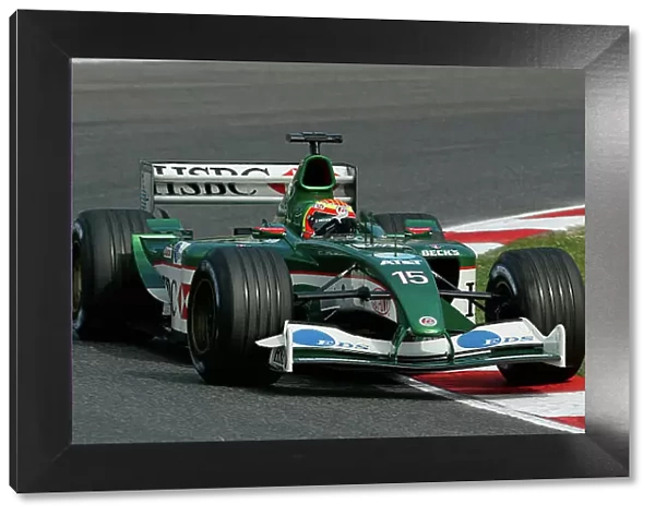 2003 Spanish Grand Prix - Friday 1st Qualifying, Barcelona, Spain. 2nd May 2003. Antonio Pizzonia, Jaguar R4, action. World Copyright LAT Photographic. ref: Digital Image Only