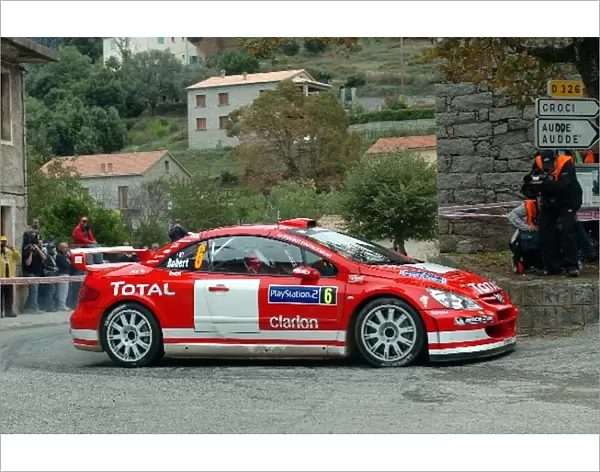 World Rally Championship: Cedric Robert, Peugeot 307 WRC, on stage 3, finished leg 1 in sixth place