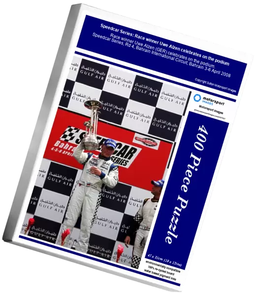 Speedcar Series: Race winner Uwe Alzen celebrates on the podium