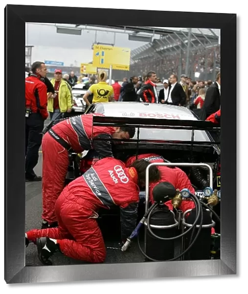 DTM: Mechanics working on the car of Mattias Ekstrom Audi Sport Team Abt Sportsline Red Bull Audi A4 DTM