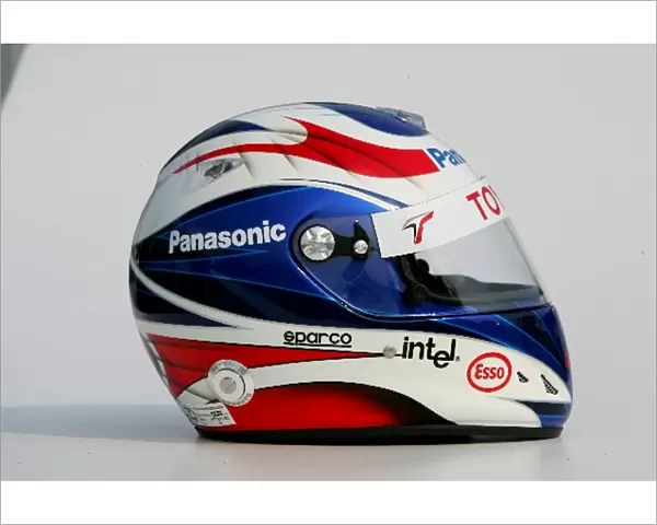 Formula One World Championship: The helmet of Olivier Panis Toyota Test Driver
