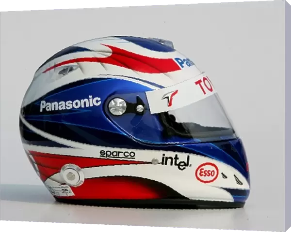 Formula One World Championship: The helmet of Olivier Panis Toyota Test Driver