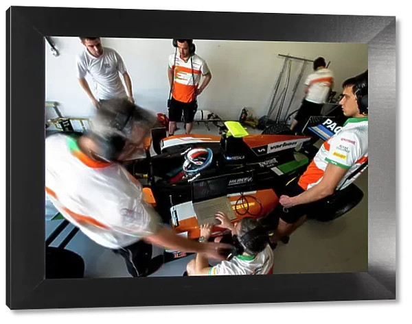 2014 GP2 Series Test 1 Yas Marina Circuit, Abu Dhabi, UAE. {Tuesday} {11th} {March} {2014}. Facu Regalia (ARG) Hilmer Motorsport Photo: Malcolm Griffiths / GP2 Series Media Service ref: Digital Image F80P2942
